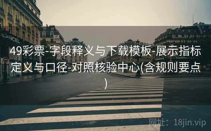 49彩票-字段释义与下载模板-展示指标定义与口径-对照核验中心(含规则要点)